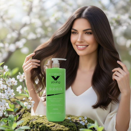 Reduce căderea părului și stimulează creșterea naturală ✨ Y-Energy revitalizant pentru scalp și rădăcină.