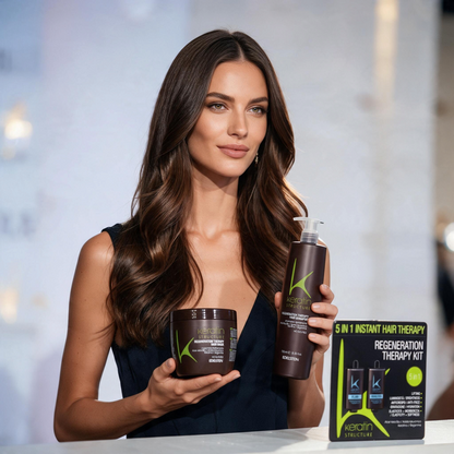 Set max complet de îngrijire a luxului pentru păr Keratin 5in1