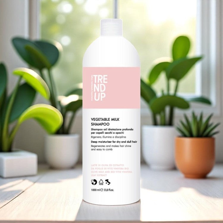 Șampon cu Lapte Vegetal 1000 ml | Hidratare Naturală și Suplețe