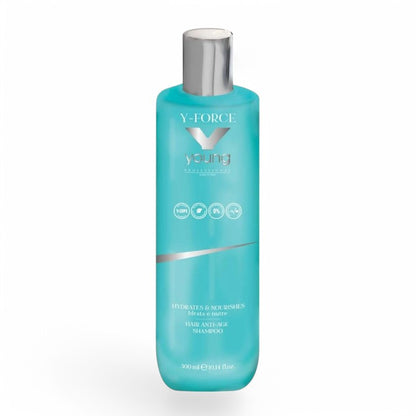 Șampon profesional anti-aging pentru păr matur. Regenerare capilară, vitalitate și fortifiere pentru un păr vizibil mai sănătos și strălucitor.