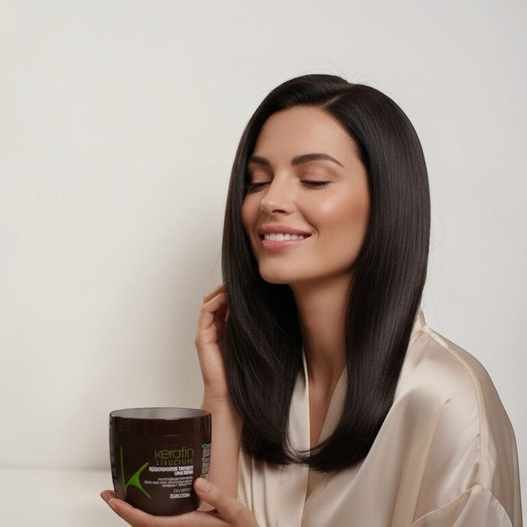 Mască profesională cu keratină 500 ml – tratament pentru păr uscat și deteriorat