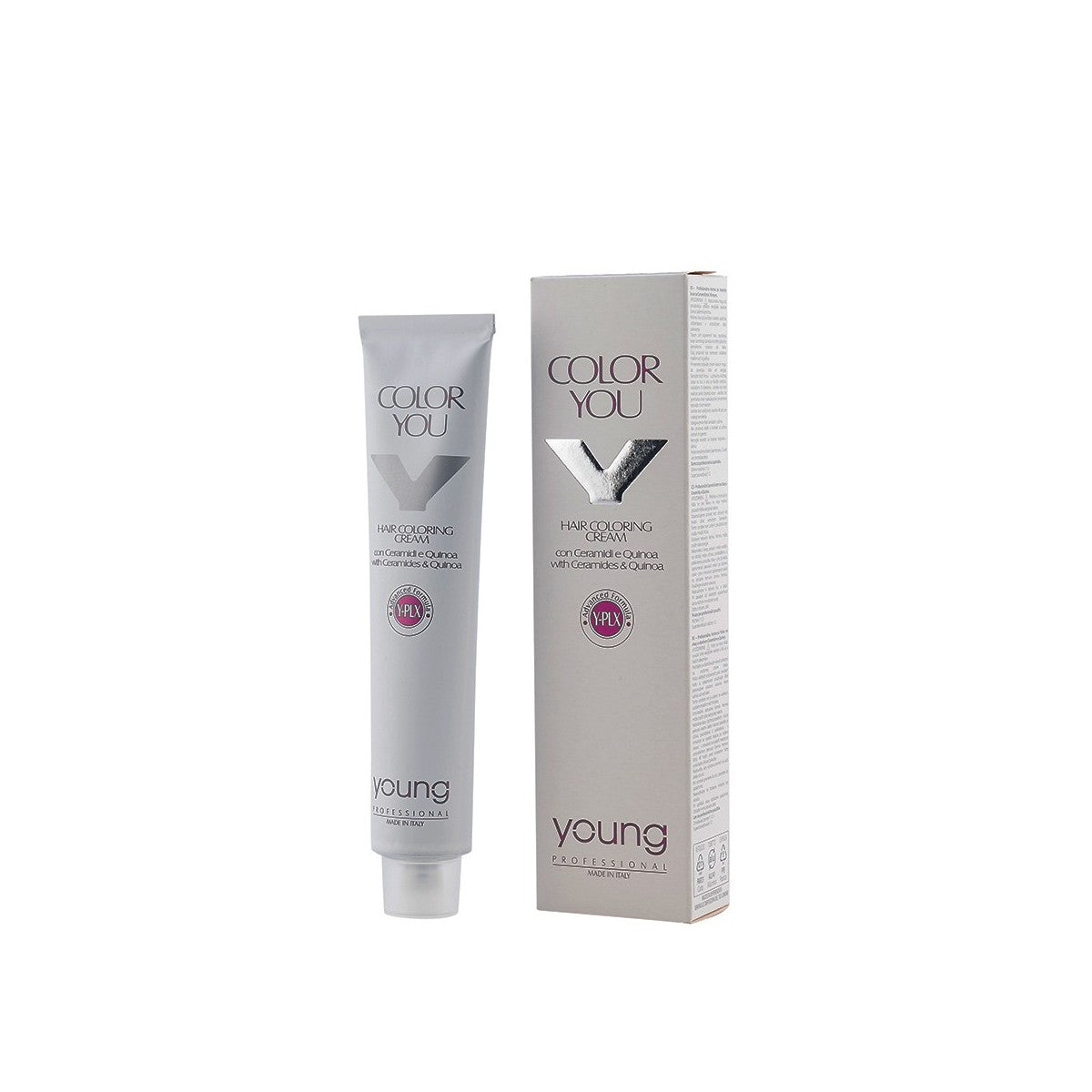 Vopsea de păr pemanent Young Y-plex professional cu amoniac 100 ml (1:1.5) Mixton Galben - John Hair #